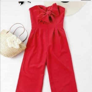 Red jumpsuit